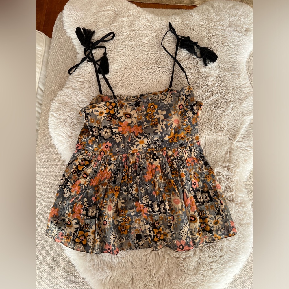 The Great floral sleeveless top